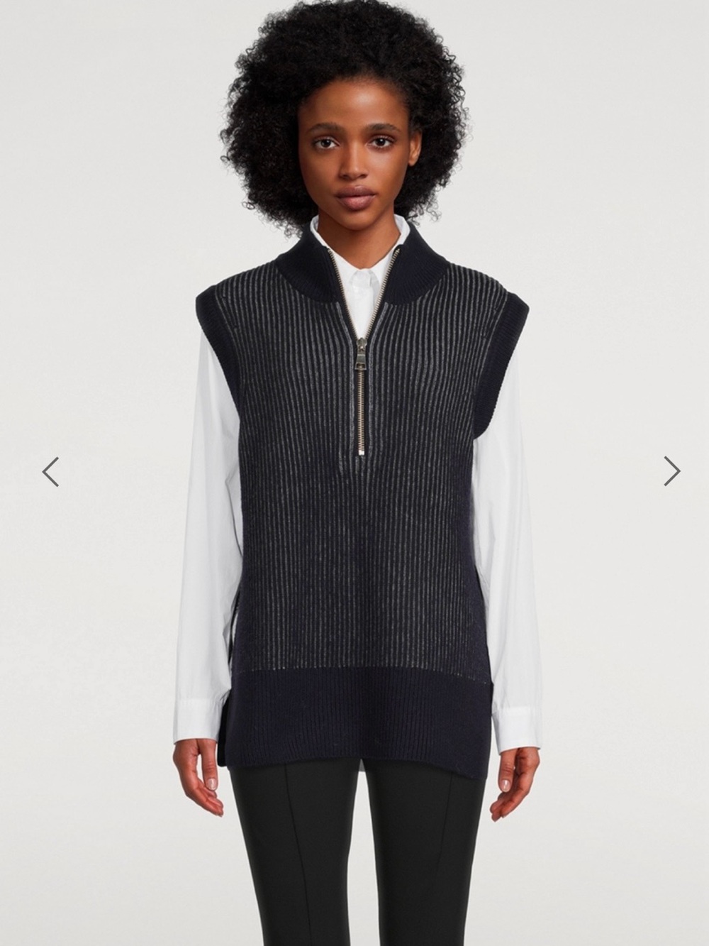 Won Hundred Zip-Front Wool Sweater Vest